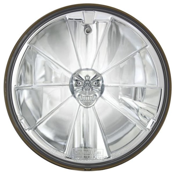 In Pro Car Wear In Pro Car Wear T70700-SR 7 in. Pie Cut Headlamp with H4 Bulb; Skull Bulb Cover T70700-SR - main